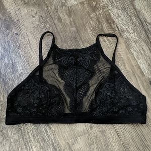 Victoria's Secret Black Lace High Neck